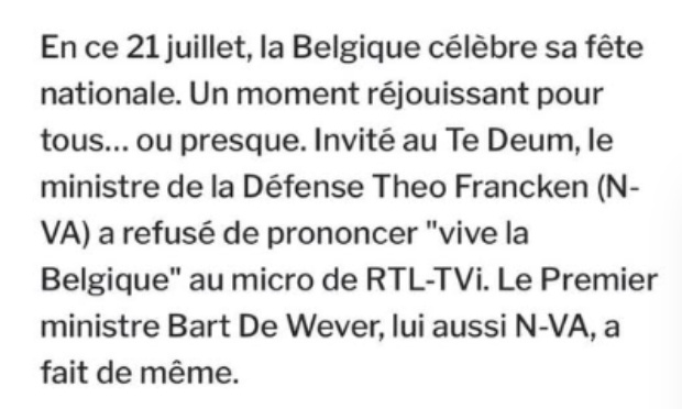 Demission du 1er Ministre et du Ministre Theo Vrancken