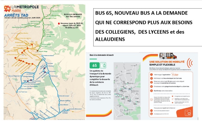 Pour le rétablissement de l'ancien trajet du bus à la demande + abonnement scolaire Allauch