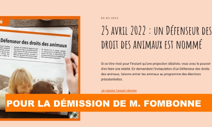 Après l'euthanasie de Smoke par la SPA, nous demandons la démission de M. Fombonne