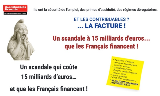 STOP à l'absentéisme dans la fonction publique : 15 milliards d'euros à récupérer !