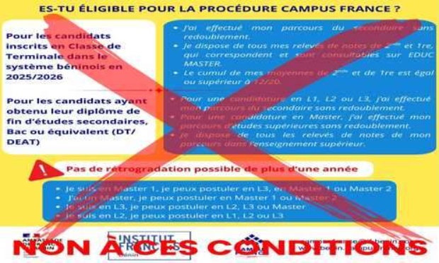Pour des conditions équitables à Campus France Bénin 2025/2026