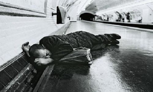 Soutien aux sans-abris Français.