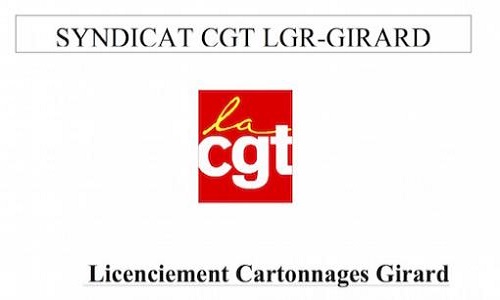 Non aux licenciements chez LGR-GIRARD Le Teil