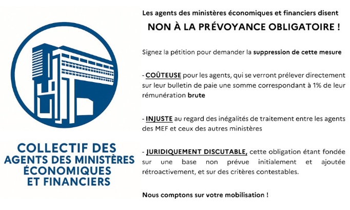 Non à la prévoyance obligatoire pour les agents des ministères économiques et financiers