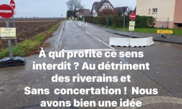 on ne touche pas à nos rues pour en protéger une seule ! erstein : le sens interdit de trop
