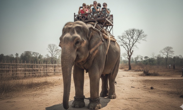 Brisez les chaînes : abolissez la montée d'éléphants et la torture du 