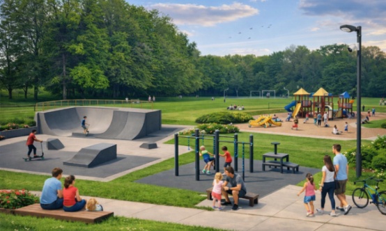 Pour la rénovation du parc des Coudreaux et équipements
