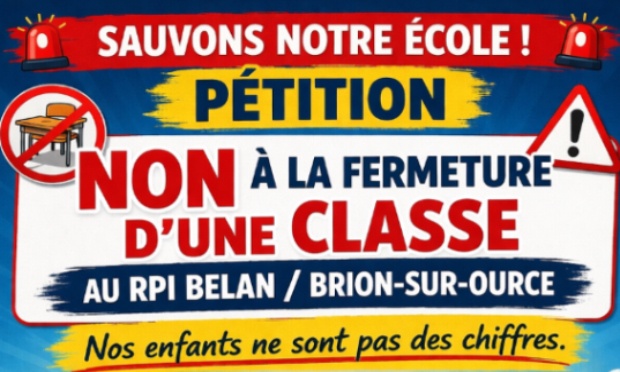 Non à la fermeture d’une classe au RPI Belan / Brion-sur-Ource
