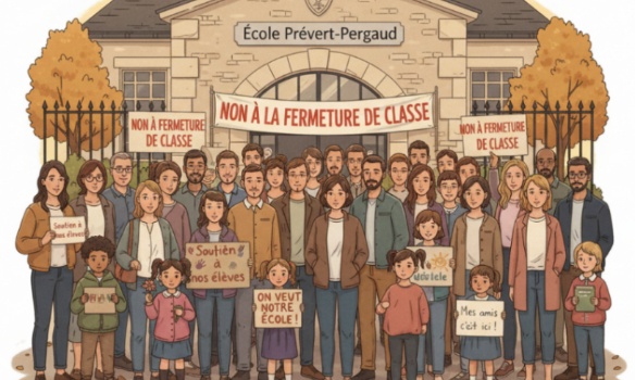 Pour maintenir la 12ᵉ classe à l'école Prévert-Pergaud d'Estaires