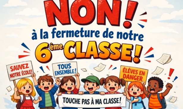 Non à la fermeture de classe - École élémentaire de Cornas