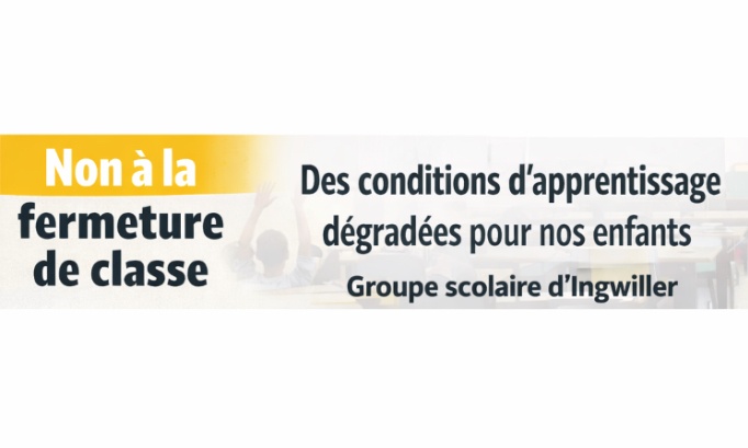 Contre la fermeture d'une classe du groupe scolaire d’ingwiller