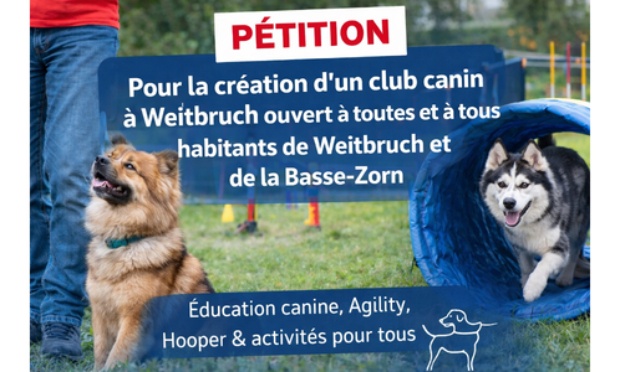 Créons un club canin en 2026 à Weitbruch pour les habitants de la Basse-Zorn