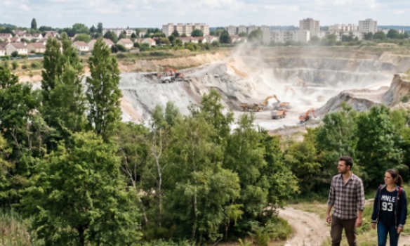 Non &agrave; l&rsquo;exploitation &agrave; ciel ouvert &agrave; vaujours : prot&eacute;geons notre sant&eacute; et notre nature !