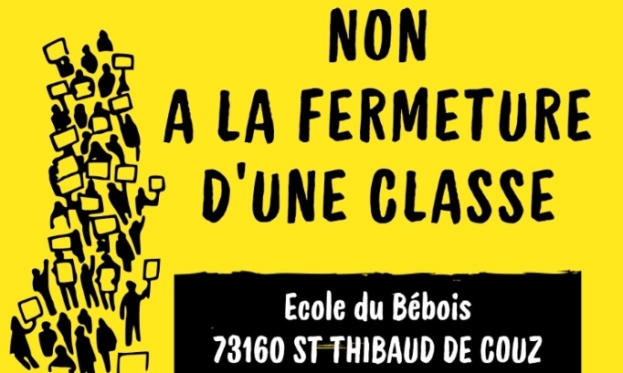Non &agrave; la fermeture de la 5&egrave;me classe &agrave; l'&eacute;cole du B&eacute;bois !