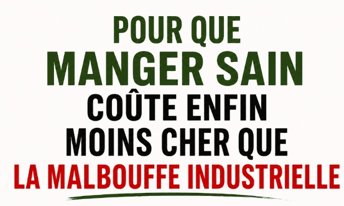 Pour que manger sain en France coûte enfin moins cher que la malbouffe industrielle !