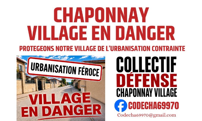 Chaponnay doit garder son esprit village et reprendre le contrôle de sa politique d’urbanisation.