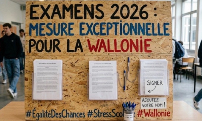 Pour une mesure exceptionnelle concernant les examens 2026 en Wallonie