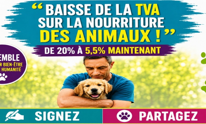 R&eacute;duction de la TVA sur l&rsquo;alimentation des animaux de compagnie (20 % &rarr; 5,5 %)