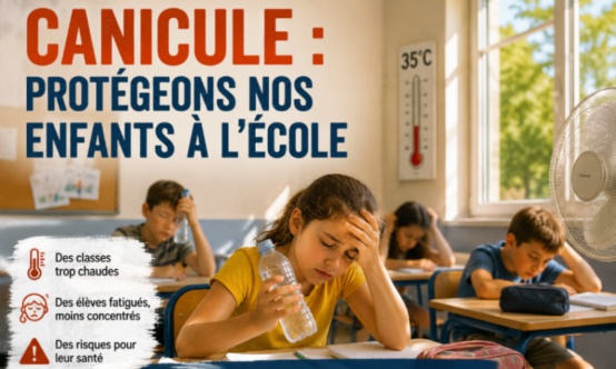 Canicule : prot&eacute;geons nos enfants &agrave; l'&eacute;cole