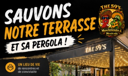 Maintien terrasse et pergola snack 59’s