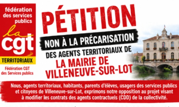 Non à la précarisation des agents territoriaux de la Mairie de Villeneuve-sur-Lot