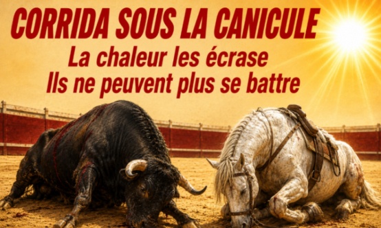 Canicule : demandons aux pr&eacute;fets la suspension des corridas jusqu&rsquo;en octobre