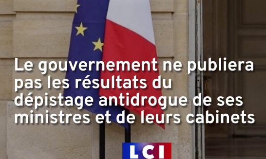 Pour la publication immédiate des tests anti-drogue des ministres nationaux
