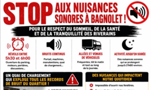 Stop aux nuisances sonores à Bagnolet !