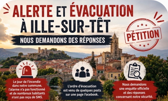 Alerte et évacuation à Ille-sur-Têt : nous demandons des réponses!