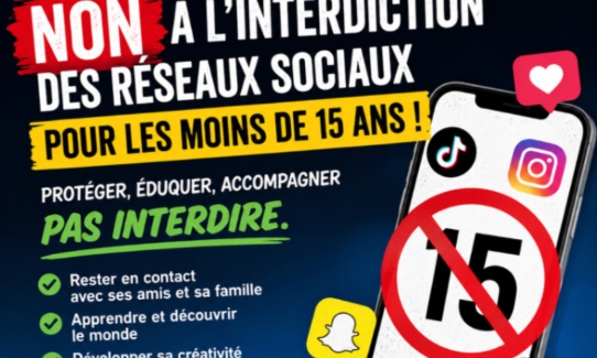 Pétition contre l’interdiction des réseaux sociaux pour les moins de 15 ans