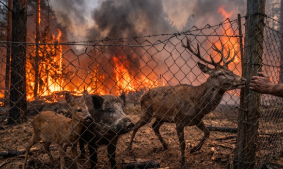 D&eacute;livrer les animaux des for&ecirc;ts entour&eacute;es de grillages