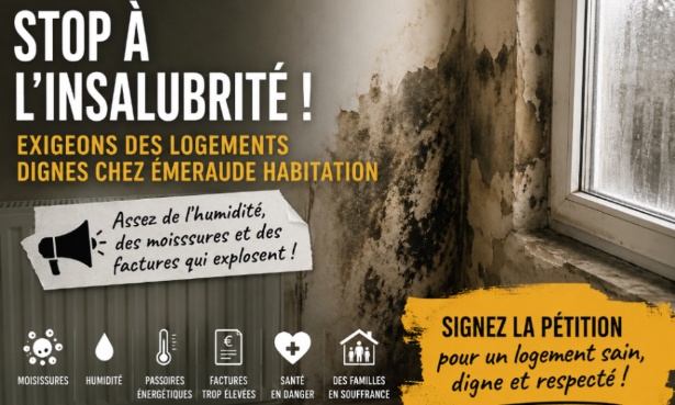 Émeraude Habitation: Des familles en danger,  STOP à l’insalubrité