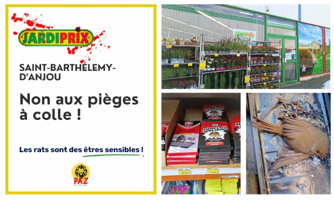Fin de la cruauté envers les animaux au Jardiprix Saint-Barthélemy-d'Anjou