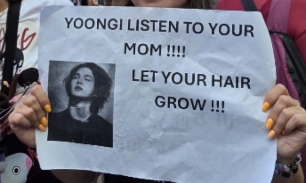 Yoongi, listen to your mom, let your hair grow!