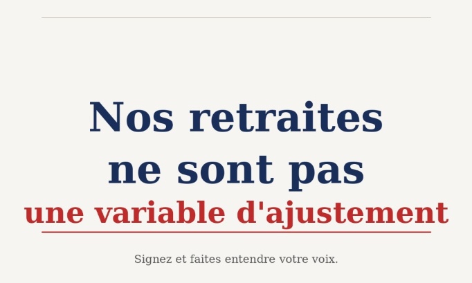 Pour une retraite qui conserve son pouvoir d’achat