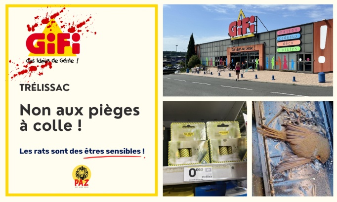 Non aux pièges à colle au GiFi Trélissac