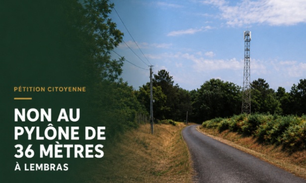 Non au pylône Orange de 36m en zone N à Lembras
