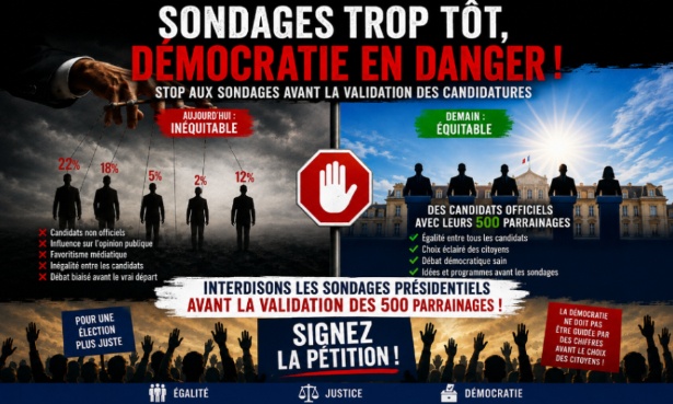 Présidentielle : stop aux sondages avant la validation des candidats !
