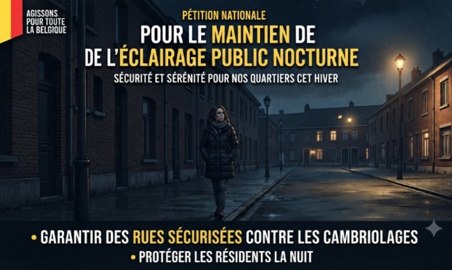 Pour le maintien de l’éclairage public nocturne dans nos quartiers