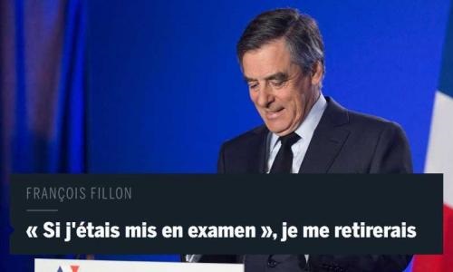 Pour le retrait de la candidature de François Fillon à l'élection présidentielle de 2017 suite à sa mise en examen.