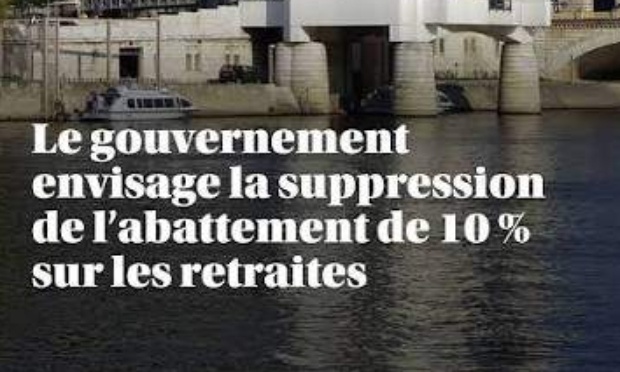 NON &agrave; la suppression de l'abattement de 10% : ne taxez pas nos retrait&eacute;s !
