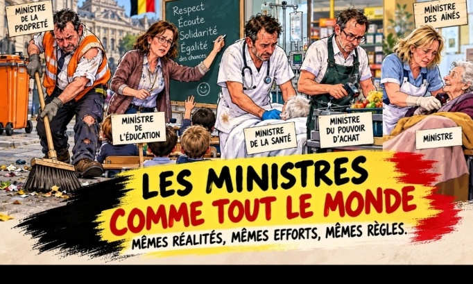 Nous sommes belges : notre mod&egrave;le social n&rsquo;est pas &agrave; vendre. Vous nous demandez des sacrifices ? Commencez par les partager.