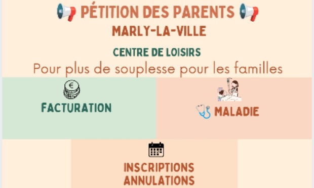 Centre de loisirs Marly-la-Ville 95: stop aux règles qui pénalisent les familles !