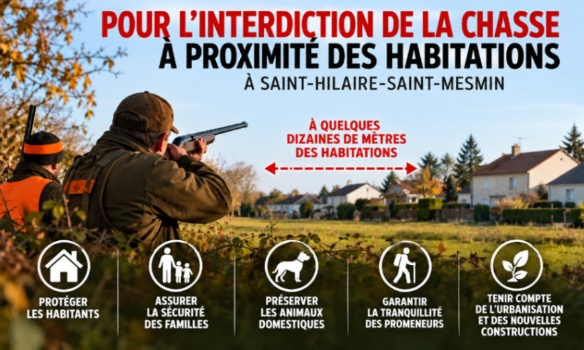 Interdisez la chasse à proximité immédiate des habitations