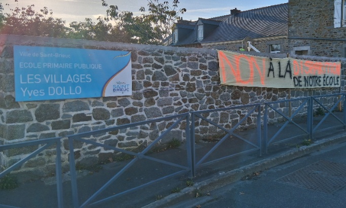 Non à la fermeture de notre école de quartiers