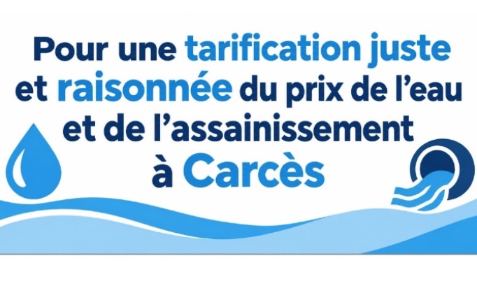 Pétition pour une révision des tarifs de l’eau et de l’assainissement à Carcès