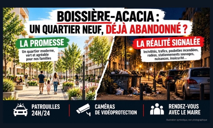Boissière-Acacia : nous refusons que notre quartier soit abandonné à l'insécurité !