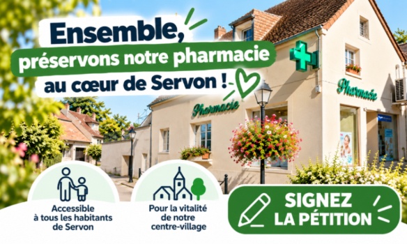 Ensemble, préservons notre pharmacie au cœur de Servon !