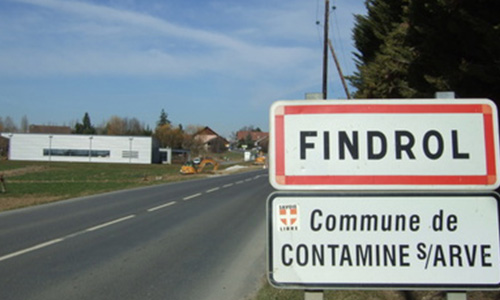 Route dangereuse entre Findrol et Vuiz en Sallaz (Haute-Savoie)