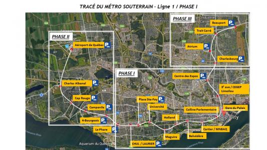 À Québec, j'y vais en métro !